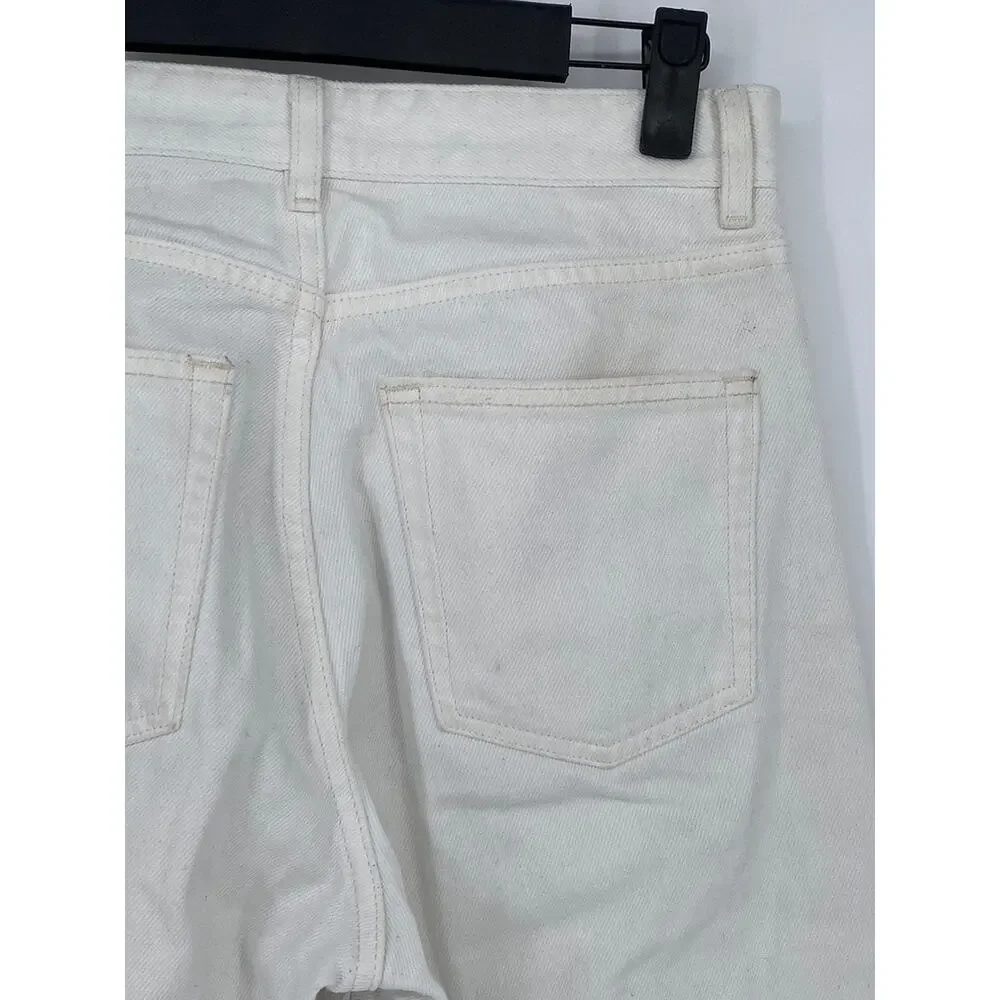 COS Women’s White Loose Fit Straight-Leg Denim High-Rise Jeans SZ 26 - Picture 4 of 11